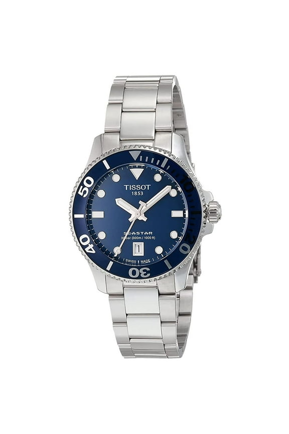 Women's Seastar Blue Dial Watch - T1202101104100