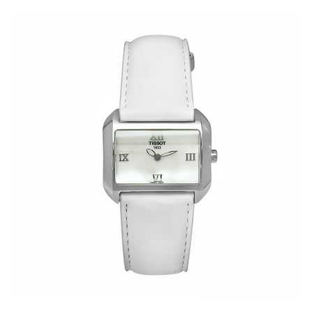 Tissot Women's White Leather Band Steel Case Quartz Analog Watch T023.309.16.113.00