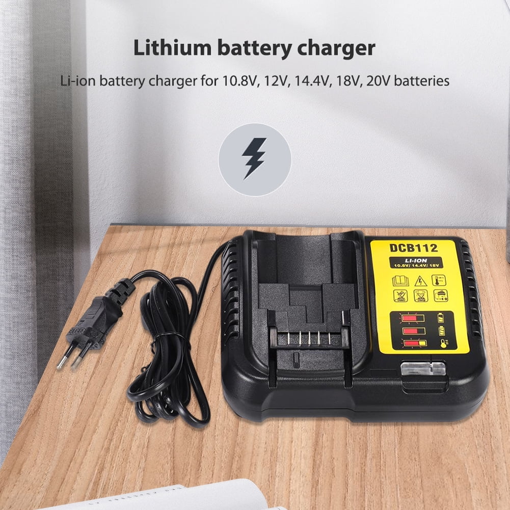 Tissouoy Fast Charging Station Battery Charger for Dewalt 10.8V 12V 14.4V 18V 20V DCB101