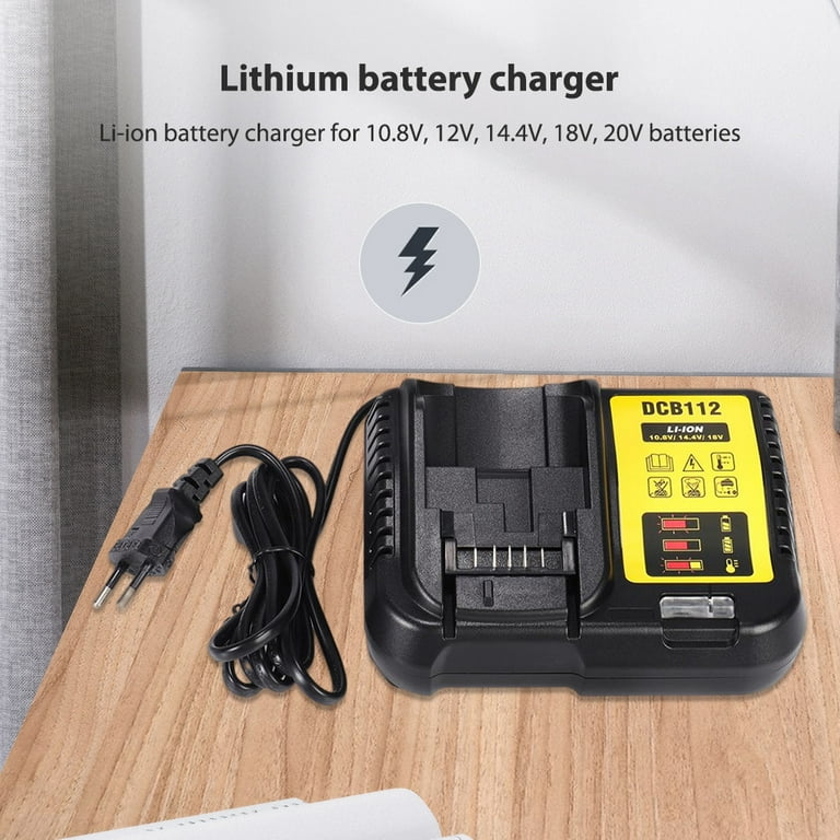 Tissouoy Fast Charging Station Battery Charger for Dewalt 10.8V 12V 14.4V 18V 20V DCB101