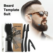 Tissouoy Professional Beard Shaper Adjustable Men Shaving Tool Sets Non-slip Styling Tool