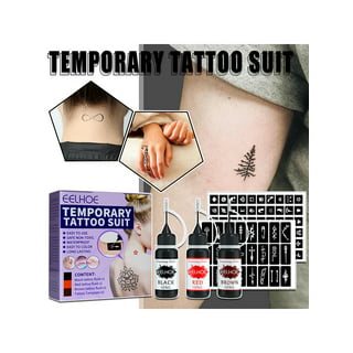 TinkTac 20 Sheets Temporary Tattoo Stencils/Templates,  Henna/Marker/Airbrush/Glitter/Ink Tattoo Stencils for Man Woman Boys Girls  Adults Kids, Semi-Permanent Fake Tattoo Stencils 