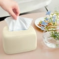 thumbnail image 1 of Tissue Box with Built-in Spring, Paper Box Holder, Wall-Mounted Napkin Storage Box, Desktop Tissue Box for Home, Bedroom, Living Room, Coffee Table, Convenient Paper Towel Dispenser, 1 of 6