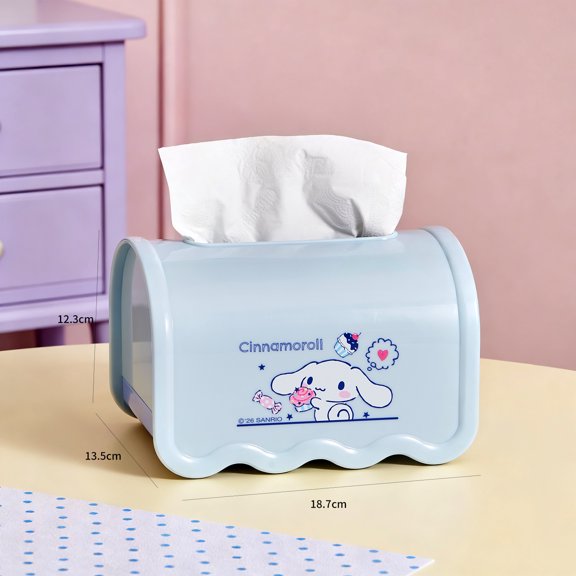Tissue Box, Cartoon Kuromi & Cinnamon Dog Pattern Suitable for Living Room Desktop, Bedside Table, Tissue Box