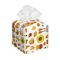 thumbnail image 1 of Tissue Box Cover, Autumn Harvest Gnomes Leather Tissue Box Holder - Tissue Case Facial Paper Organizer for Bathroom, Vanity Countertop, Tabletop, Car, Night Stands, 1 of 7