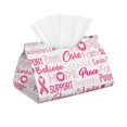 thumbnail image 1 of Tissue Box Cover, Breast Cancer Pink Ribbons Awareness (2) Rectangular Leather Tissue Holder - Tissue Case Facial Paper Organizer for Bathroom, Vanity Countertop, Tabletop, Car, Napkin, 1 of 6