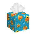 thumbnail image 1 of Tissue Box Cover, Bright golden cartoon fish Leather Tissue Box Holder - Tissue Case Facial Paper Organizer for Bathroom, Vanity Countertop, Tabletop, Car, Night Stands,, 1 of 5