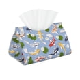 thumbnail image 1 of Tissue Box Cover, Colorful Koi Fish Rectangular Leather Tissue Holder - Tissue Case Facial Paper Organizer for Bathroom, Vanity Countertop, Tabletop, Car, Napkin, 1 of 6