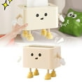 thumbnail image 1 of Tissue Box Cover Cute Cartoon Figurine Tissue Box Holder Square Boho Decor Tissue Box Cover Rectangle Tissue Holder for Bathroom Bedroom Table Kitchen Car Tissue Holder Tissues Box Napkin Holder B, 1 of 9