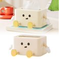 thumbnail image 1 of Tissue Box Cover Cute Cartoon Figurine Tissue Box Holder Square Boho Decor Tissue Box Cover Rectangle Tissue Holder for Bathroom Bedroom Table Kitchen Car Tissue Holder Tissues Box Napkin Holder A, 1 of 9