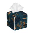 thumbnail image 1 of Tissue Box Cover, Cute Macaw Toucan Palm Tree Leather Tissue Box Holder - Tissue Case Facial Paper Organizer for Bathroom, Vanity Countertop, Tabletop, Car, Night Stands,, 1 of 5