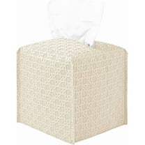Tissue Box Cover, Faux Leather Tissue Box Holder Square, Decorative Tissue Holders for Bathrooms Tabletop, Car, Office, 5x5x5inch