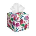 Tissue Box Cover, Flamingo Banana Leaf_A Leather Tissue Box Holder