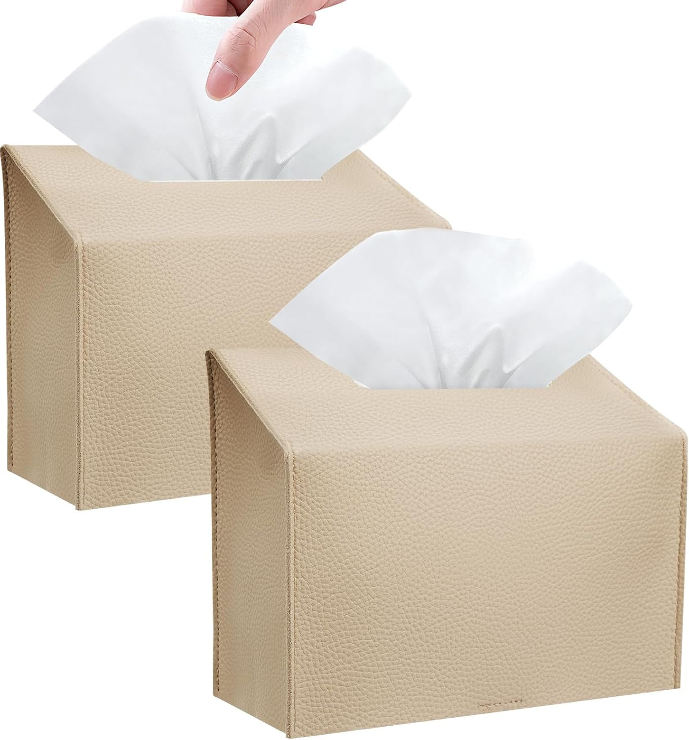 Tissue Box Disposable Tissue Box Cover Holder Compatible with Disposable Paper Hand Towels ...