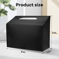 thumbnail image 1 of Tissue Box Cover Holder Rectangle Compatible with Disposable Paper Hand Towels, PU Leather Decorative Organizer Dispenser for Tabletop, Bathroom, Car, Office (Black - 2 Pack), 1 of 7
