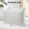 thumbnail image 1 of Tissue Box Cover Holder Rectangle Compatible with Disposable Paper Hand Towels, PU Leather Decorative Organizer Dispenser for Tabletop, Bathroom, Car, Office (White - 1 Pack), 1 of 7