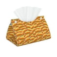 Tissue Box Cover, Hot Dogs Rectangular Leather Tissue Holder Tissue