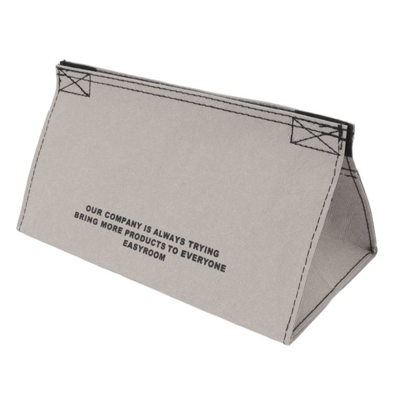 Tissue Box Cover, Leather Tissue Dispenser Waterproof Simple Modern Style for Vanity Countertop, Night Stands, Livingroom, Office Desk & Car Gray