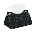 Tissue Box Cover, Milky Way Sun Constellation Deer Rectangular Leather