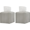 thumbnail image 1 of Tissue Box Cover, Modern PU Leather Square Tissue Box Holder for Creative Decorative, Ideal for Bathrooms/Office/Car/Dining Table, 5"X5"X5", 1 of 6