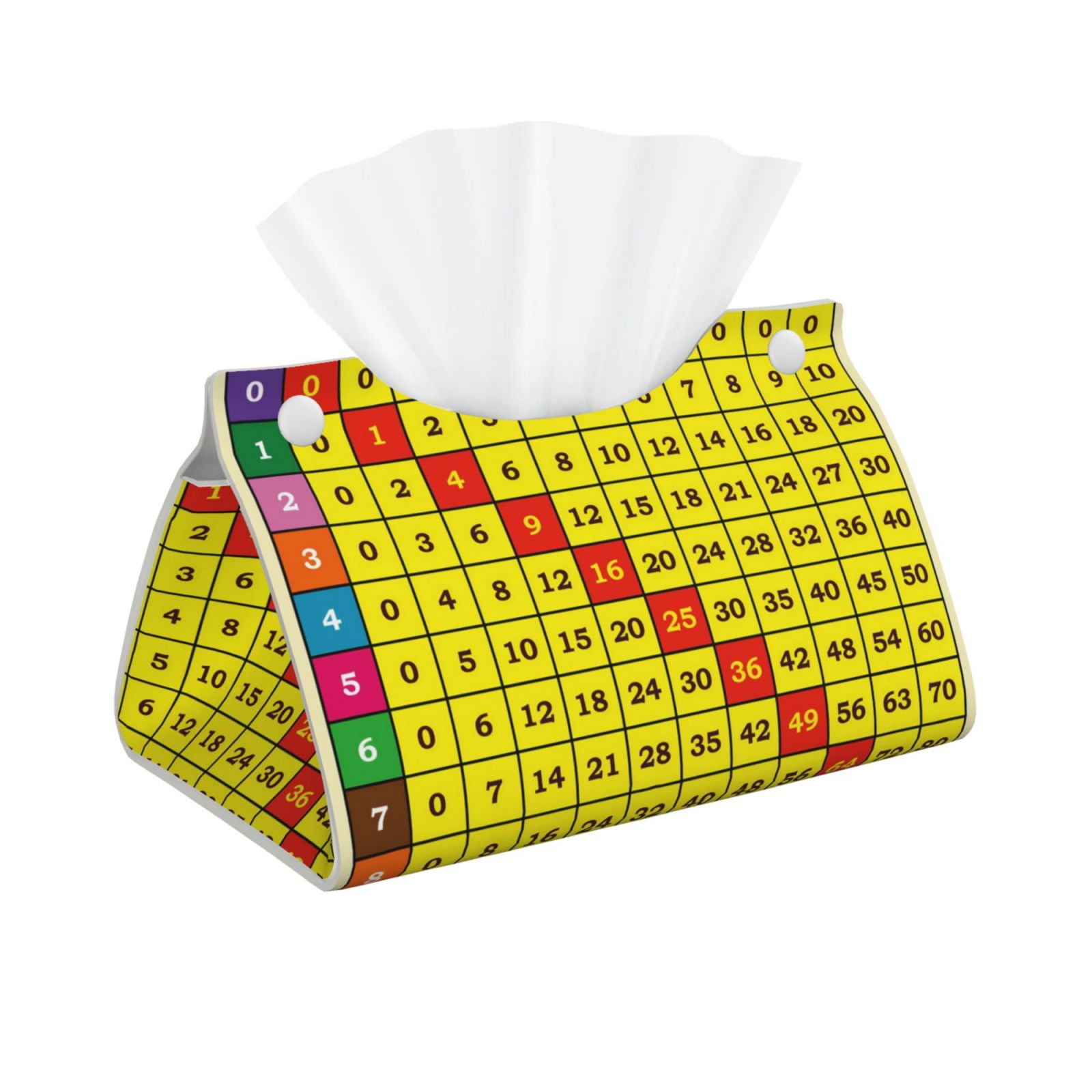Tissue Box Cover, Multiplication Table2 Rectangular Leather Tissue