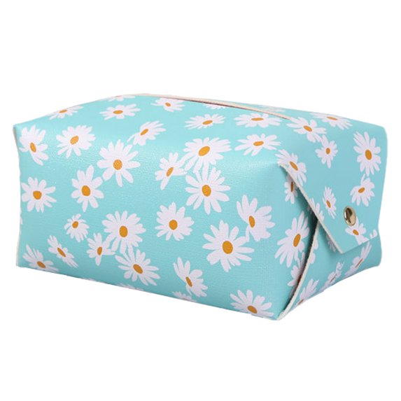 Tissue Box Cover, PVC Leather Rectangular Tissue Case for Vanity Countertop, Livingroom, 17 *11*8cmgreen
