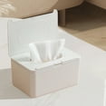 thumbnail image 1 of Tissue Box Cover with Phone Holder, Multi-Purpose Plastic Tissue Organizer for Bathroom Vanity, Kitchen Countertops, Bedroom Dressers and Office Tables, 1 of 6