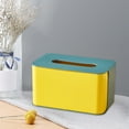 thumbnail image 1 of Tissue Box Cover, Plastic Toilet Paper Holder for Bathroom, Kitchen, Living Room, Decorative Storage Box, Fits Standard Tissue, Easy Dispense Design for Home Office Use, 1 of 7