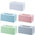thumbnail image 1 of Tissue Box Cover Rectangle, Cut Leather Tissues Cube Box Holder,Modern Facial Paper Towels Organizer For Bathroom Kitchen Bedroom Office Hotel Use Daily Deals, 1 of 8