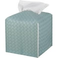 thumbnail image 1 of Tissue Box Cover Rectangle PU Leather Tissue Holder Facial Tissue Case Paper Organizer Dispenser for Bathroom, Vanity, Countertop, Tabletop, Car, Office,, 1 of 7