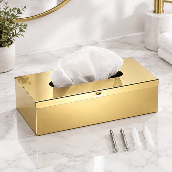 Tissue 4box Tissue Box Cover Rectangle Stainless Steel Stylish Holder Modern For ...