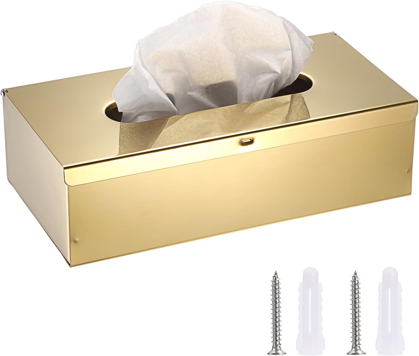 Tissue Box Cover Rectangle Stainless Steel Tissue Box Stylish Tissue ...