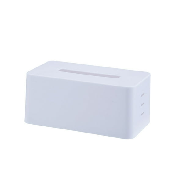 Tissue Box Cover Rectangular Handmade, Facial Tissue Holder Dispenser For Bathroom Kitchen Bedroom Home Restaurant, Solid Color Tissue Box Cover, White Color, Fabric Cover, By PRYESS