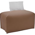 thumbnail image 1 of Tissue Box Cover, Rectangular Modern Decorative PU Leather Tissue Box Case Organizer Holder for Vanity Countertop, Night Stands, Livingroom, Office Desk & Car, 9.5X5X5inch, 1 of 5