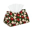 Tissue Box Cover, Red Fruit Rectangular Leather Tissue Holder Tissue