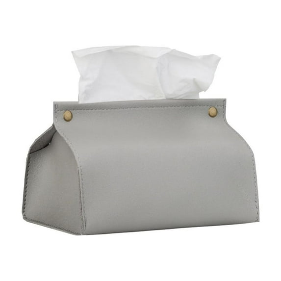 Tissue Box Cover, Refined Modern PU Leather Tissue Box Holder Rectangular Tissue Box Covers for Kleenex, Napkin, Tissue Holder for Bathroom Car Home Office 7.7"(L) x 4.7"(W) x5.1(H)
