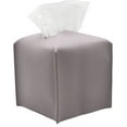 thumbnail image 1 of Tissue Box Cover, Square Decorative PU Leather Tissue Box Holder Modern Tissue Case Facial Paper Organizer Dispenser for Bathroom, Vanity Countertop, Night Stands, Desk 5X5X5'', 1 of 6