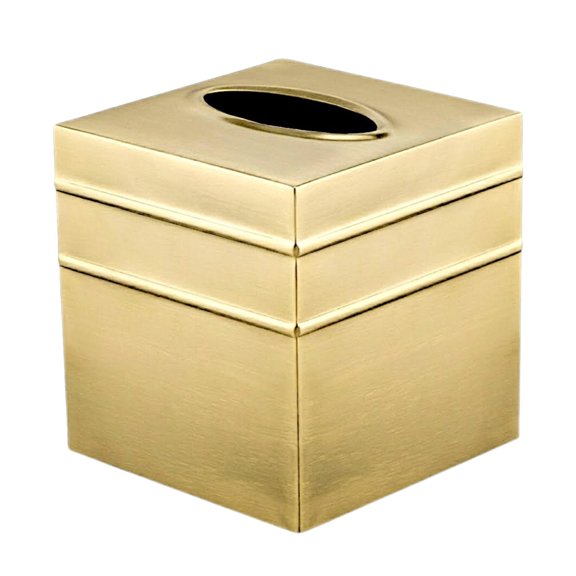 Tissue Box Cover Square – Handcrafted Border Embossed Pewter Metal Tissue Holder Box for Bathroom Accessory, Aesthetic Decorative Facial Napkin Cube for Modern Home Decor