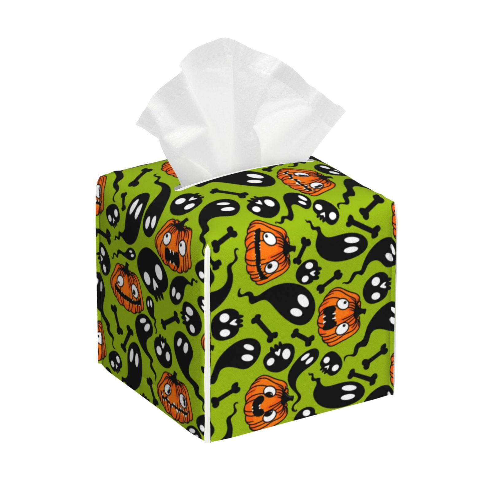 Tissue Box Cover fun pumpkin halloween Tissues Boxes Holder Organizer ...