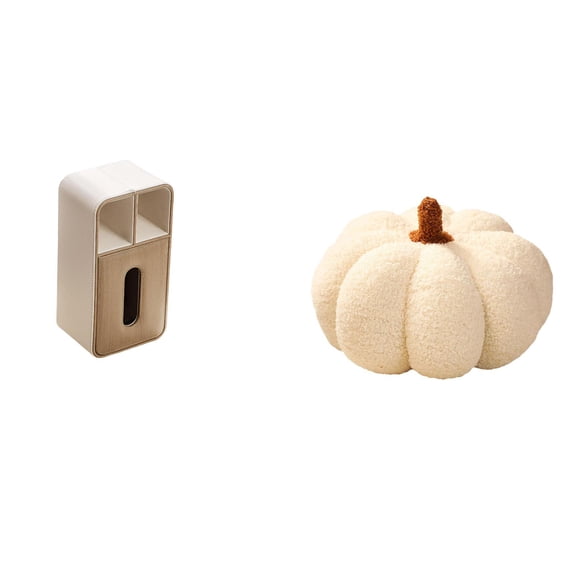 Tissue Box Cushion Pumpkin Pillow Elastic Sponge Interior Plush PP Filling for Bedroom Sofa Car Use