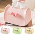 thumbnail image 1 of Tissue Box Dispenser | Bow Tie & Handbag Design | Durable Plastic | Wide Opening for Easy Access | Home, Office Decor Storage | 8.3x4.9x4.9 in | Pink Green Yellow | 1 Pack, 1 of 6