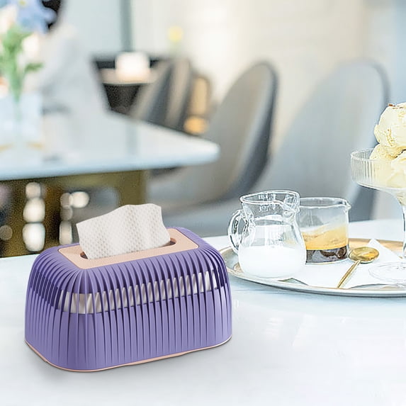 Tissue Box Dispenser, Desktop Paper Holder with Automatic Lift Frame for Living Room and Office, Hygienic Plastic Storage Organizer for Drawer Tissues