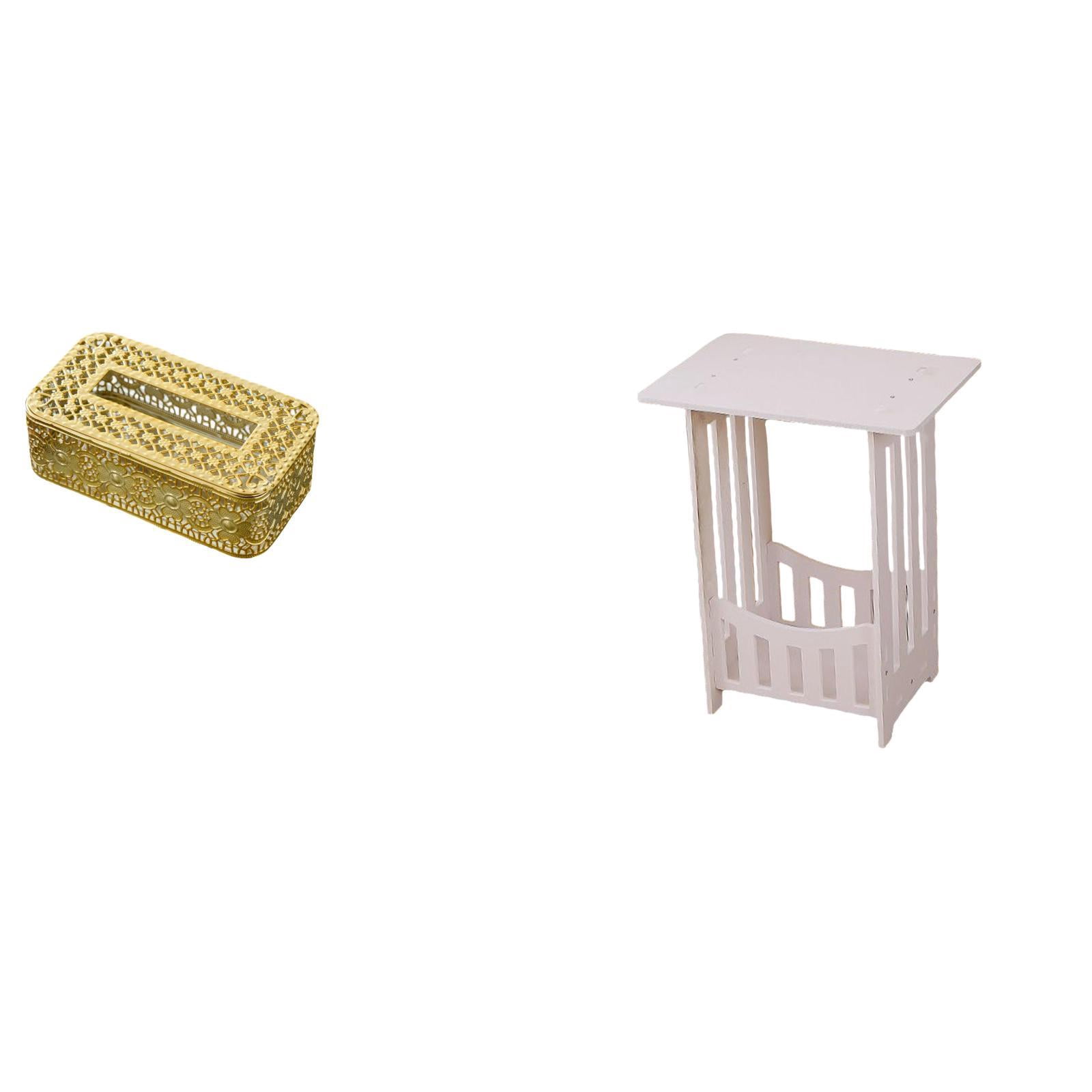 Tissue Box Side Table Tissue Box End Table Nightstand Sturdy Construction for Living Room ...