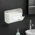 thumbnail image 1 of Tissue Box Holder under $5! Xqxayjr Scandinavian Tissue Box with Drawer, Wall Mountable Paper Towel Holder for Home, Transparent Tissue Dispenser for Living Room, Modern Tissue Box Organizer, 1 of 6