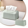 thumbnail image 1 of Tissue Box Holder with Built-In Spring Pop-Up Dispenser and Storage Compartment, Non-Slip PP Tissue Dispenser for Bathroom, Kitchen, Office, Housewarming Gift, 1 of 6