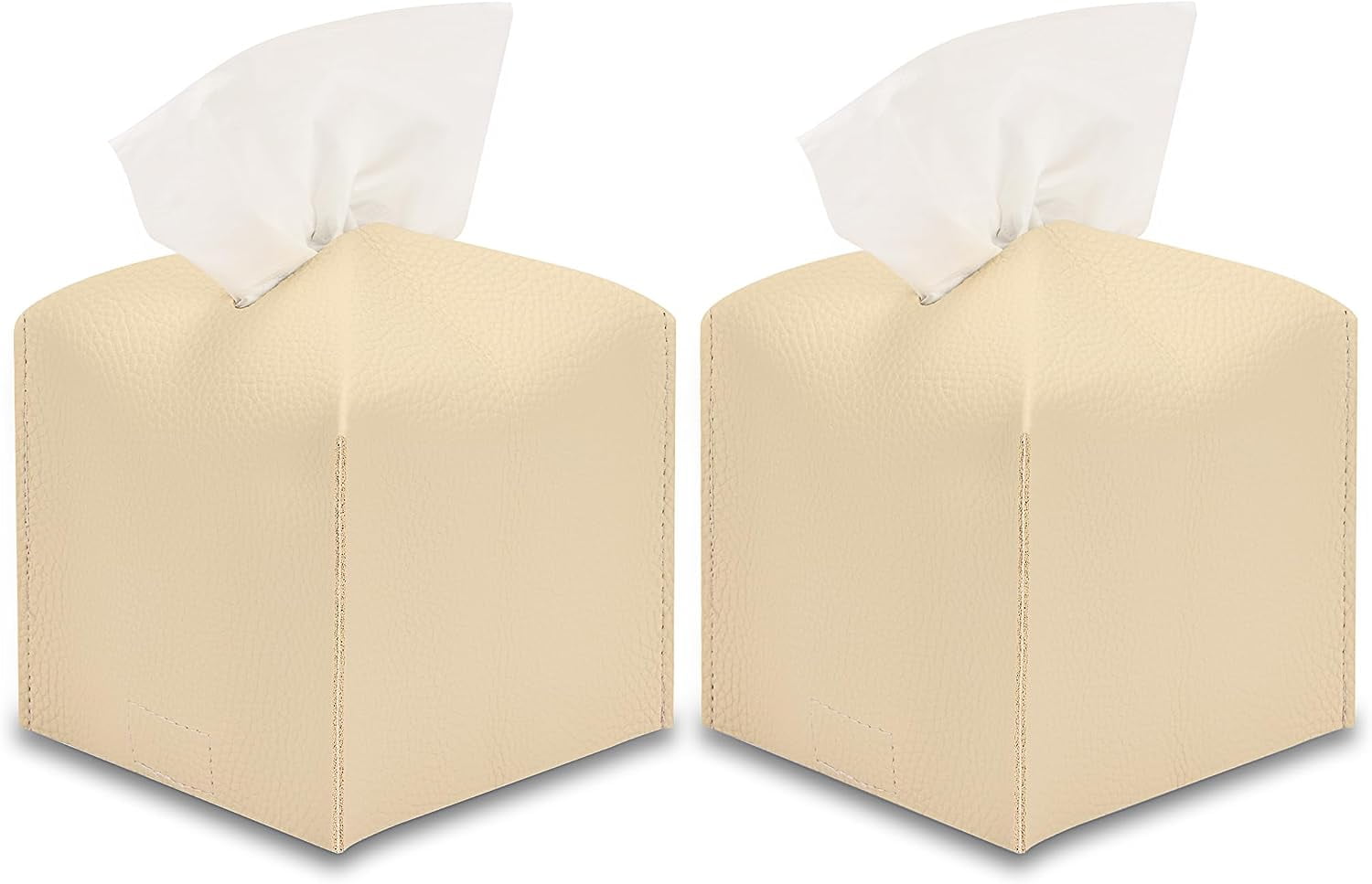 Tissue Box Holder, Decorative PU Leather Square Tissue Box, Waterproof