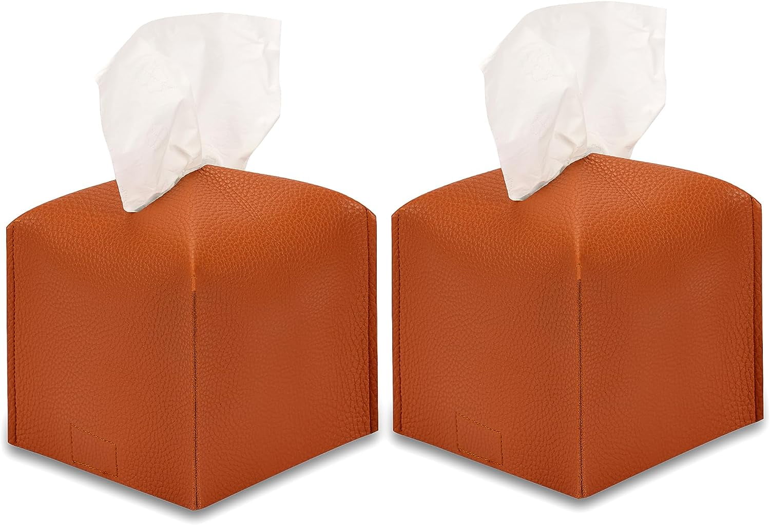 Tissue Box Holder, Decorative PU Leather Square Tissue Box, Waterproof