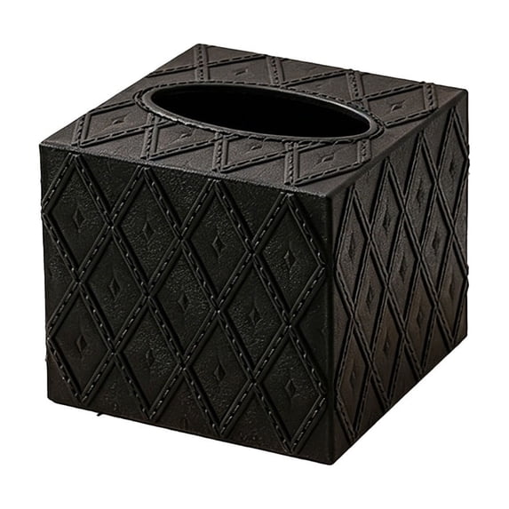 Tissue Box Holder for Home and Office - Multi - Purpose Plastic Storage Box, Durable Design, Easy to Clean and Refill, Ideal for Living Room, Bedroom, Bathroom, and Car Use,Black