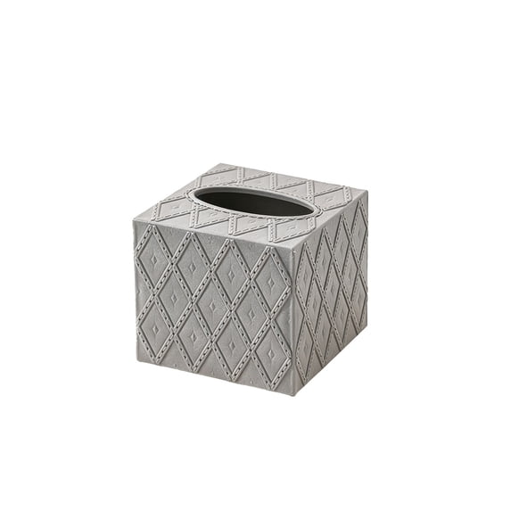 Tissue Box Holder for Home and Office - Multi - Purpose Plastic Storage Box, Durable Design, Easy to Clean and Refill, Ideal for Living Room, Bedroom, Bathroom, and Car Use,Gray