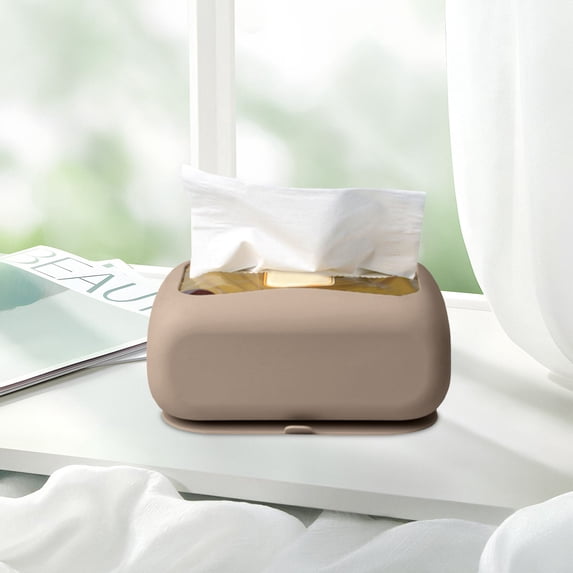 Tissue Box Holder, Portable Paper Towel Dispenser for Living Room, Kitchen, and Car, Multi-Angle Placement, Food-Grade Material, Compact and Practical Organizer